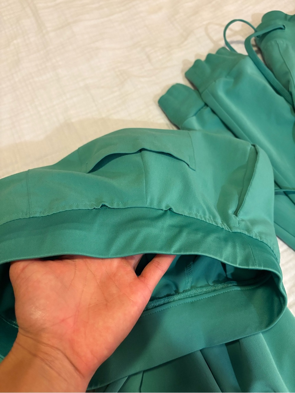 Green Women's Track Joggers - Casual Drawstring Pants - Picture 4 of 4